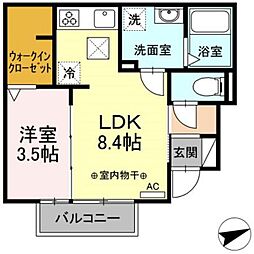 セレーノ 1LDKの間取図画像
