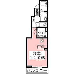 MYBASE ワンルームの間取図画像