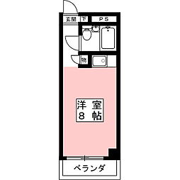 チサンマンション岐阜 ワンルームの間取図画像
