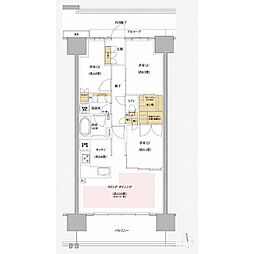 サンリヤン岐阜グランコンド 1011号室 3LDKの間取図画像