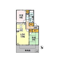 ボヌール3 2LDKの間取図画像