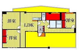 白樺フラッツ 7階3LDKの間取り