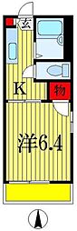 コーポイタクラ 1Kの間取図画像