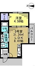AJ千葉寺003 1階1LDKの間取り