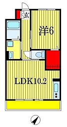 レジデンス・デュオ 1階1LDKの間取り