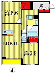 MaderII 1階2LDKの間取り