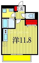 MOCXION稲毛小仲台 3階ワンルームの間取り