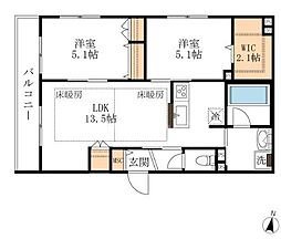 間取図画像 2LDK