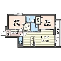 間取図画像 2LDK