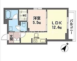 リ・オリエンス 1LDKの間取図画像