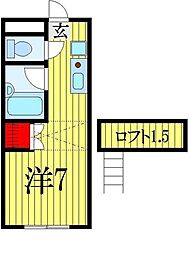 キャニオンクルーズ ワンルームの間取図画像