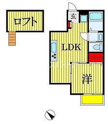 アパート 1LDKの間取図画像