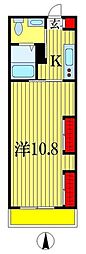 リブリ・CASATRES 1Kの間取図画像