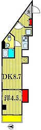 サザンクロス東千葉 1DKの間取図画像