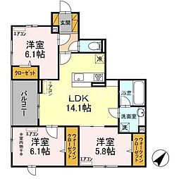 BuenaVenir 3LDKの間取図画像