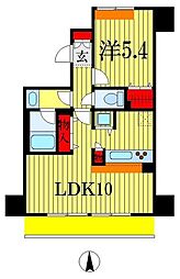 ウィルテラス千葉中央 1LDKの間取図画像