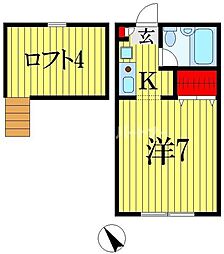 PALACEミワ3 1Kの間取図画像