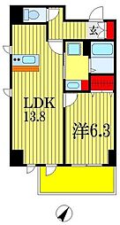 千葉ポートイースト 1LDKの間取図画像