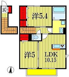 アンリッシュ 2LDKの間取図画像