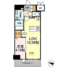 BELTS SHINJUKU レジデンス 1LDKの間取図画像