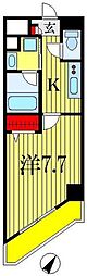 エフコスモ新検見川 1Kの間取図画像