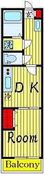 アーク天台 1DKの間取図画像