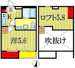 パトリアSMK 1Kの間取図画像