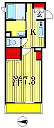 グランエスペランサ 1Kの間取図画像