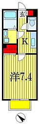 グレイス 1Kの間取図画像