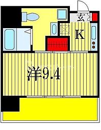 マリンパレス登戸 1Kの間取図画像