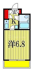 駒宮ハイツ 1Kの間取図画像