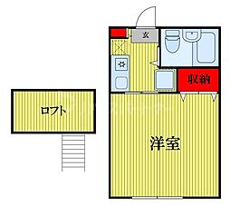 PALACEミワ3 1Kの間取図画像