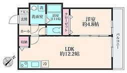 ミリアビタ稲毛東 1LDKの間取図画像