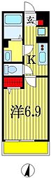 リブリ・パーチェ天台 1Kの間取図画像