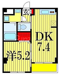 アンブラッセ 1DKの間取図画像