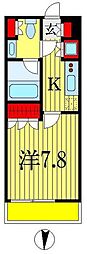 HULICRESIDENCE千葉中央 1Kの間取図画像