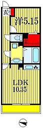フォレスタレザイア 1LDKの間取図画像