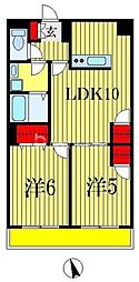 ロイヤルハイネス 2LDKの間取図画像
