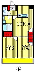 ロイヤルハイネス 2LDKの間取図画像