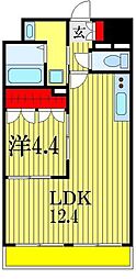 セザン・新町 1LDKの間取図画像