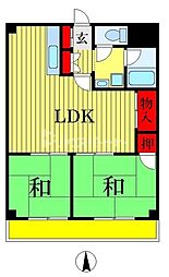 布施ビル 2LDKの間取図画像