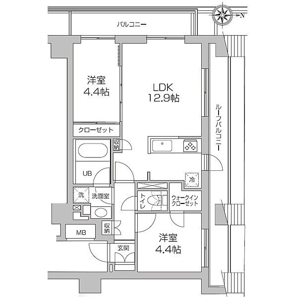 レジディア高円寺 0704｜東京都杉並区高円寺南5丁目(賃貸マンション2LDK・7階・50.50㎡)の写真 その2