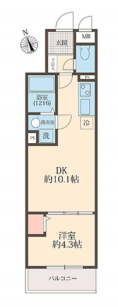 FOREST RESIDENCE TOKIWADAI 102｜東京都板橋区南常盤台2丁目(賃貸マンション1LDK・1階・33.98㎡)の写真 その2