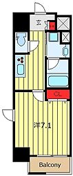 グランレーヴ東尾久 1Kの間取図画像