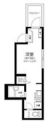 アルシオーネ町屋 1Kの間取図画像