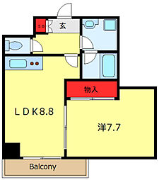 Papillon 1LDKの間取図画像