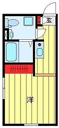 b.o.maison日暮里 3階ワンルームの間取り