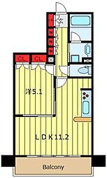 ザ・グランフォーリア西日暮里 7階1LDKの間取り