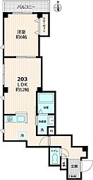 仮称）グレース 203 2階1LDKの間取り