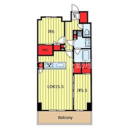スプランディッド西日暮里 2LDKの間取図画像